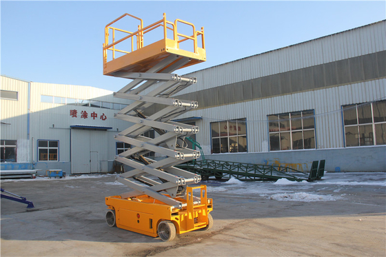 Manipulación de materiales 1100 kg Plataforma de elevación de tijeras hidráulica Potencia de almacenamiento 1 tonelada