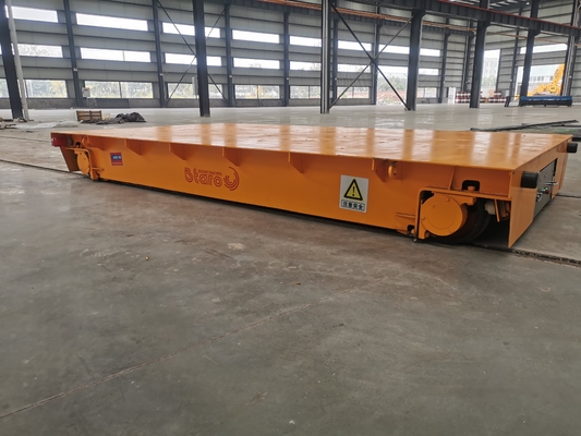 Carro de plataforma eléctrico industrial de cuatro ruedas AC 220V de 10 toneladas con motorreductor